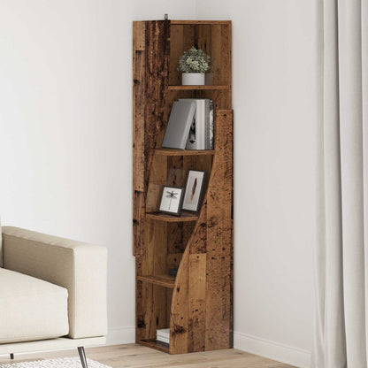 Mobile angolare 32x32x140cm Legno ingegnerizzato Legno vecchio