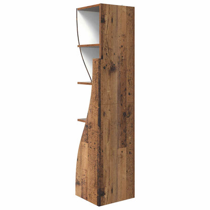 Mobile angolare 32x32x140cm Legno ingegnerizzato Legno vecchio | homemem39