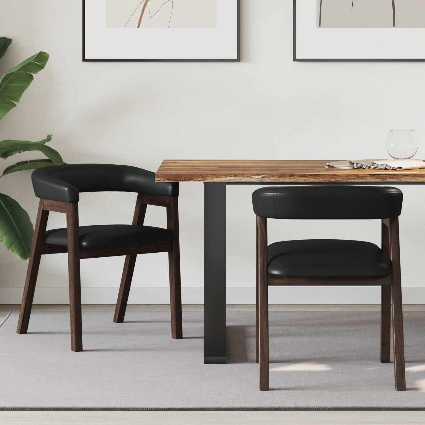 Sedie da pranzo 2 pcs Marrone Chiaro 54 x 57 x 73 cm