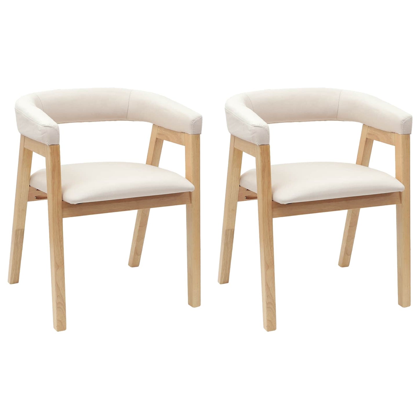Sedie da pranzo 2 pcs Naturale 54 x 57 x 73 cm