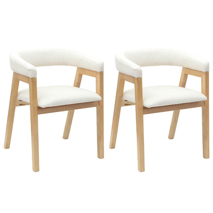 Sedie da pranzo 2 pcs Naturale 54 x 57 x 73 cm