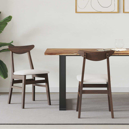 Sedie da pranzo 2 pcs Marrone Chiaro 42 x 47.5 x 81 cm