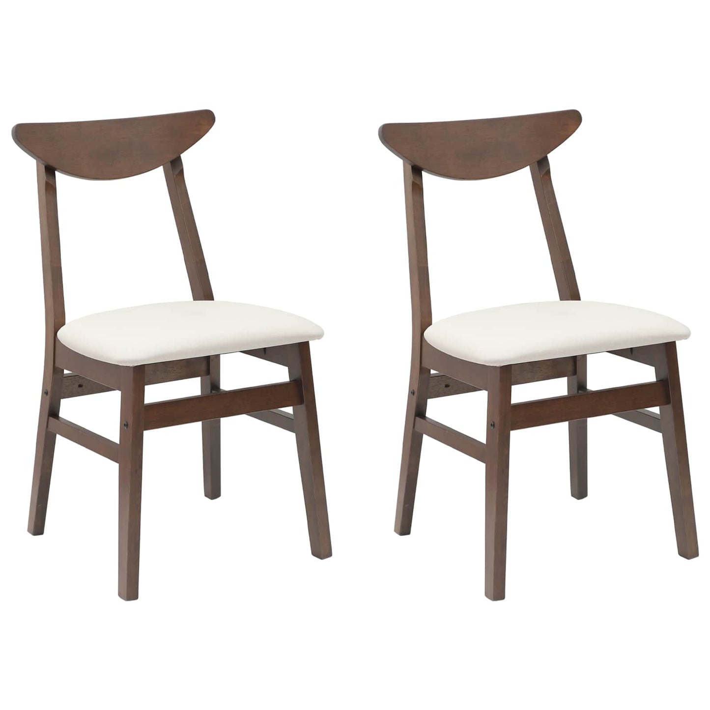 Sedie da pranzo 2 pcs Marrone Chiaro 42 x 47.5 x 81 cm
