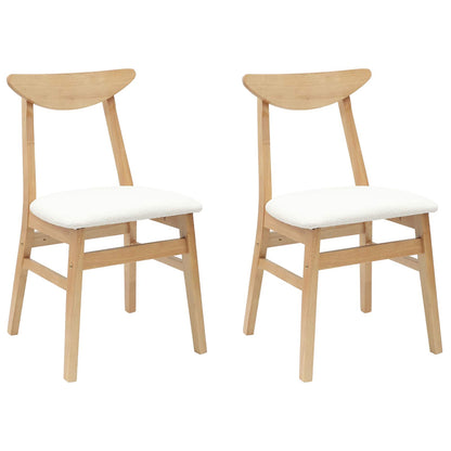 Sedie da pranzo 2 pcs Naturale 42 x 47.5 x 81 cm