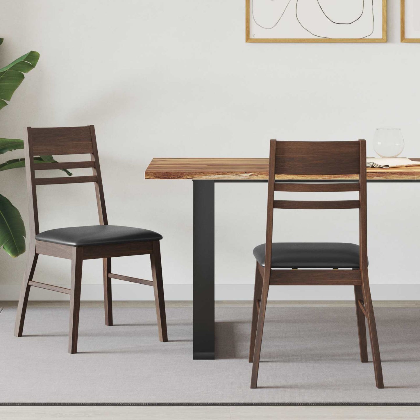 Sedie da pranzo 2 pcs Marrone Chiaro 43 x 54 x 89 cm