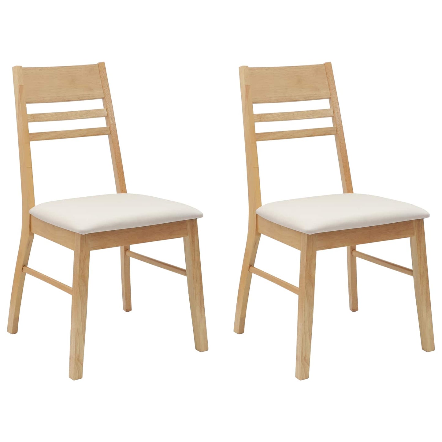 Sedie da pranzo 2 pcs Naturale 43 x 54 x 89 cm