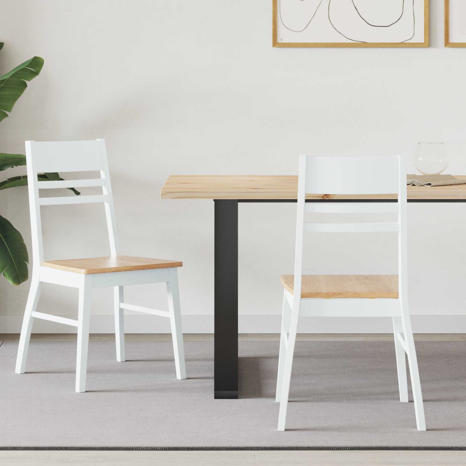 Sedie da pranzo 2 pcs Bianco 43 x 54 x 89 cm | homemem39