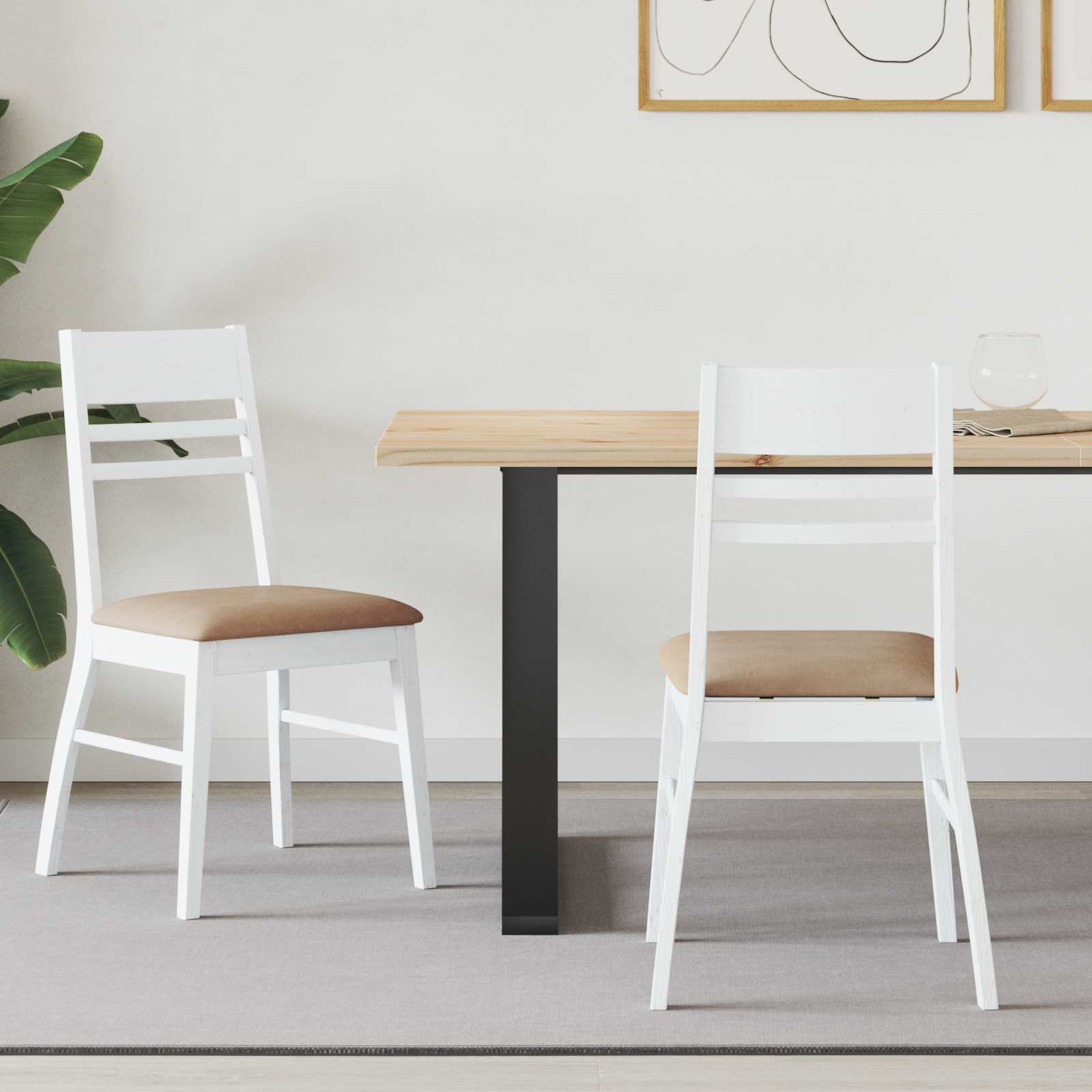 Sedie da pranzo 2 pcs Bianco 43 x 54 x 89 cm | homemem39