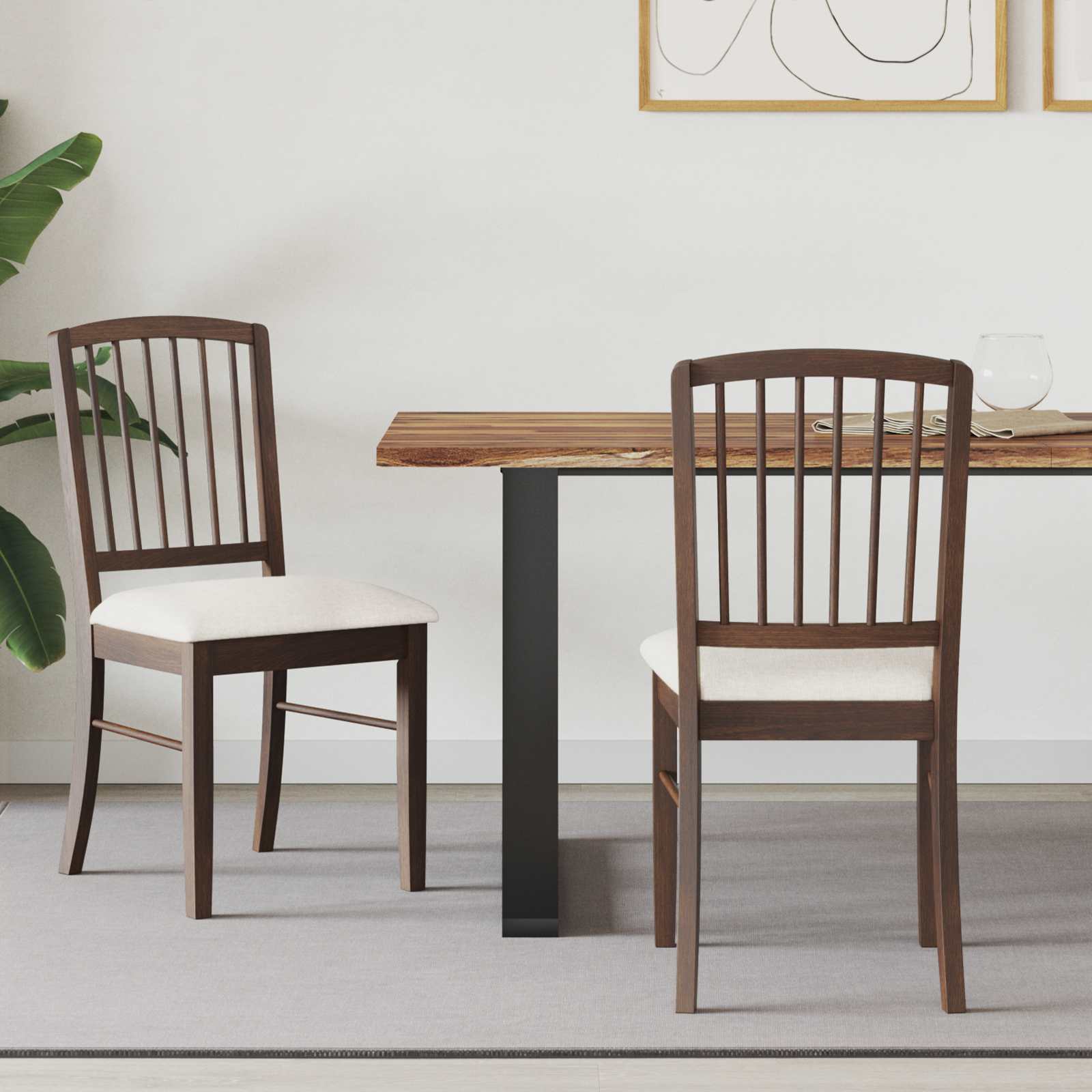 Sedie da pranzo 2 pcs Marrone Chiaro 50 x 52,5 x 91 cm | homemem39
