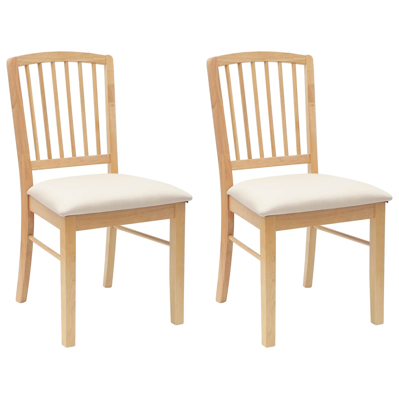 Sedie da pranzo 2 pcs Naturale 50 x 52,5 x 91 cm | homemem39
