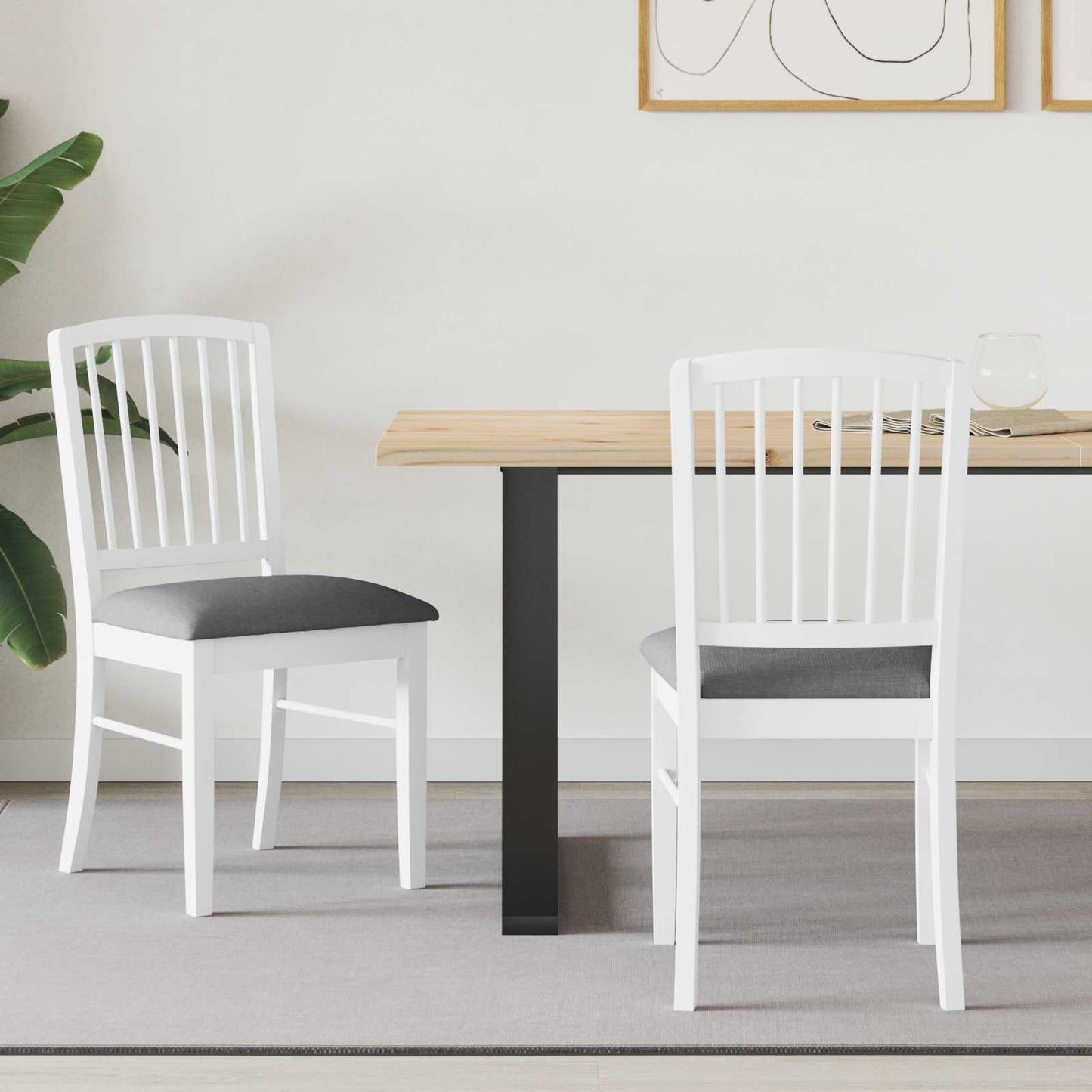 Sedie da pranzo 2 pcs Bianco 50 x 52,5 x 91 cm | homemem39