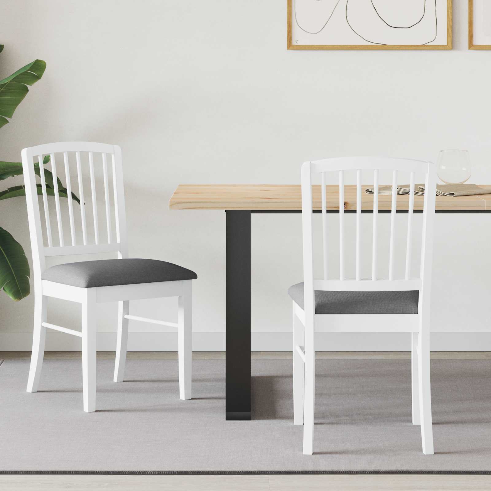 Sedie da pranzo 2 pcs Bianco 50 x 52,5 x 91 cm | homemem39