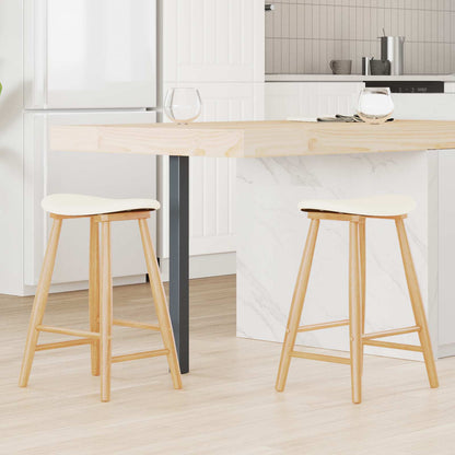 Sedie da pranzo 2 pcs Naturale 46 x 37 x 63 cm