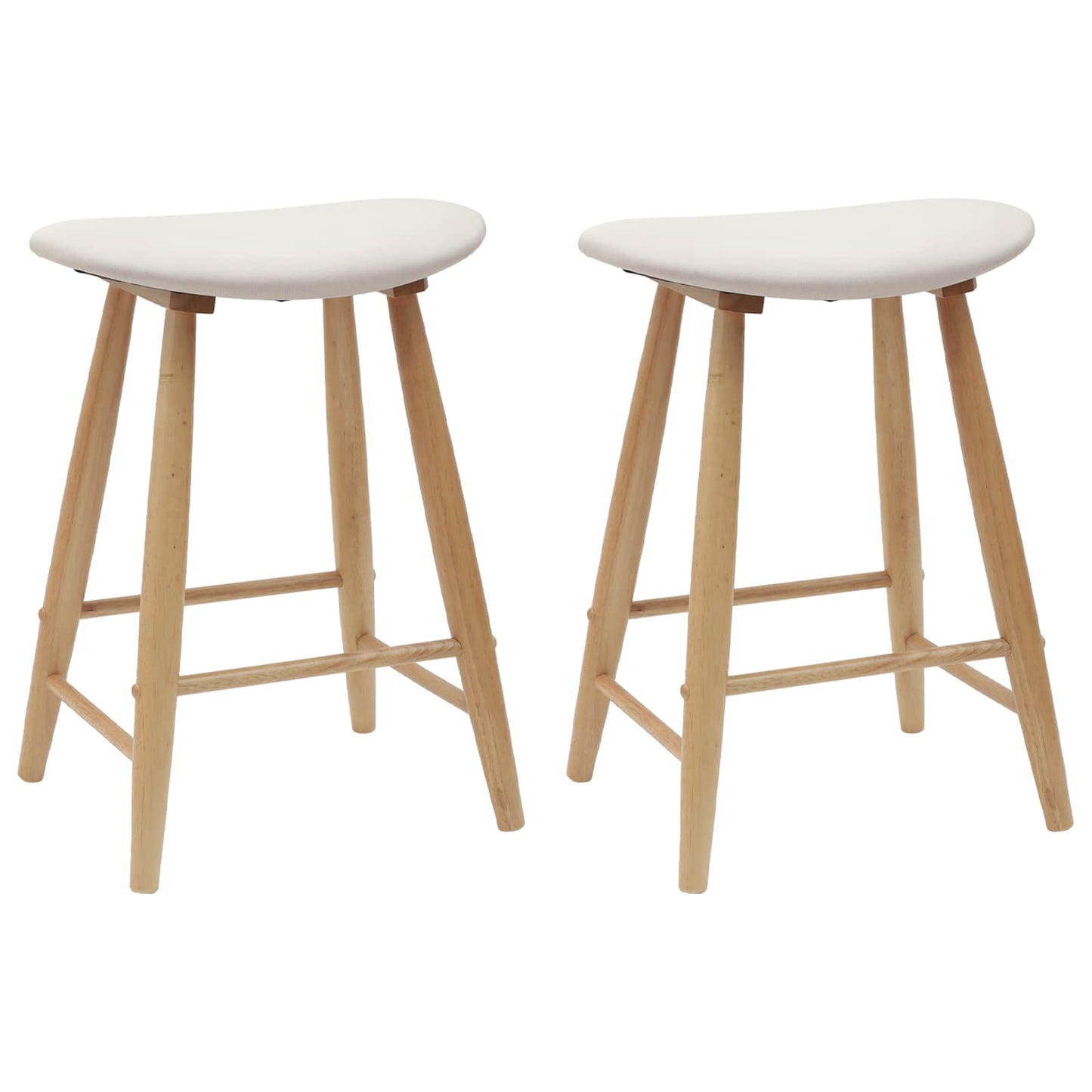 Sedie da pranzo 2 pcs Naturale 46 x 37 x 63 cm