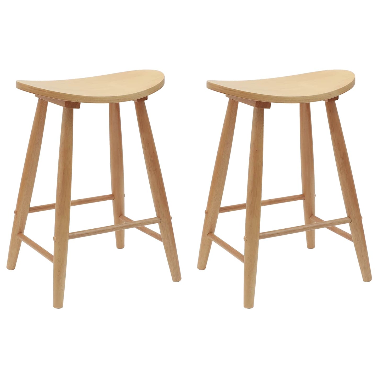 Sedie da pranzo 2 pcs Naturale 46 x 37 x 63 cm | homemem39