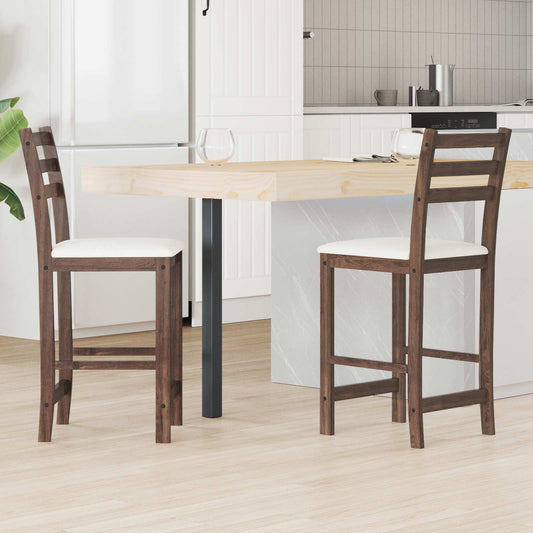 Sedie da pranzo 2 pcs Marrone Chiaro 40 x 47,5 x 99,5 cm | homemem39