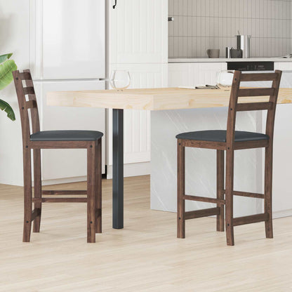 Sedie da pranzo 2 pcs Marrone Chiaro 40 x 47,5 x 99,5 cm | homemem39