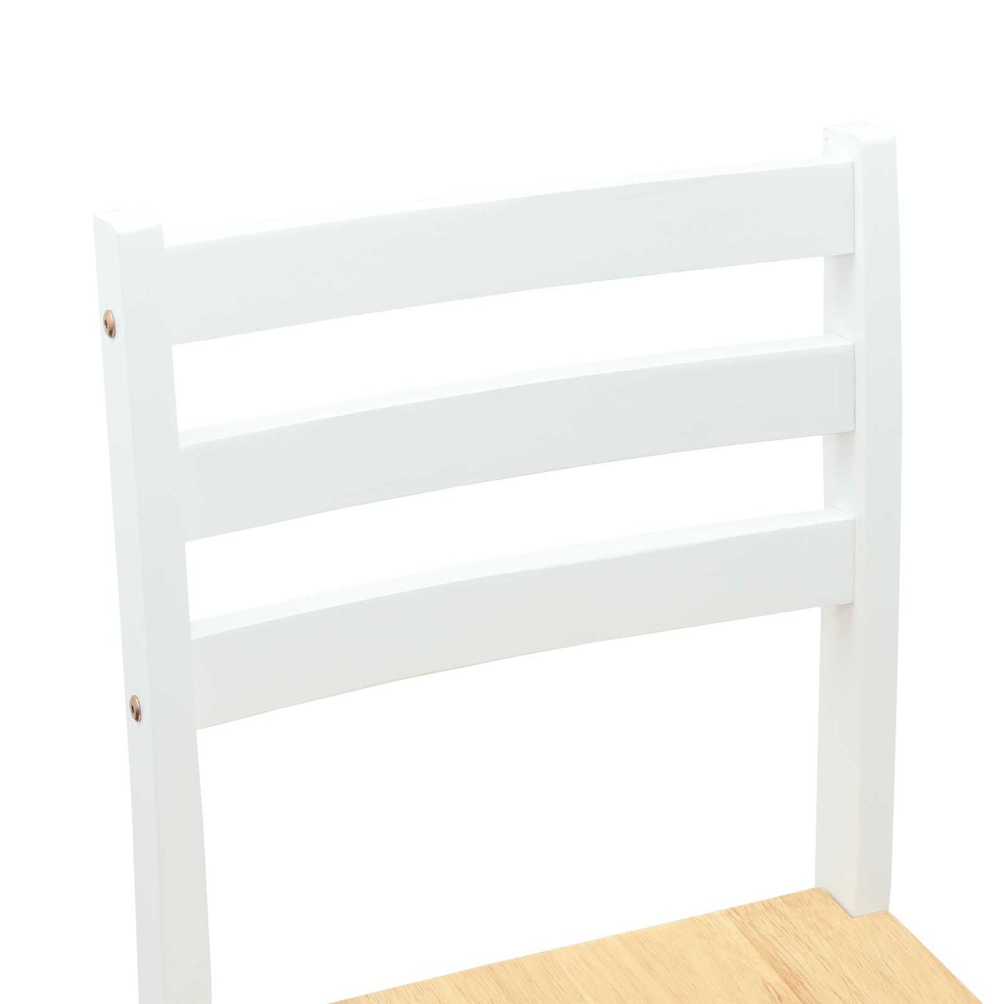 Sedie da pranzo 2 pcs Legno di gomma solido Bianco | homemem39