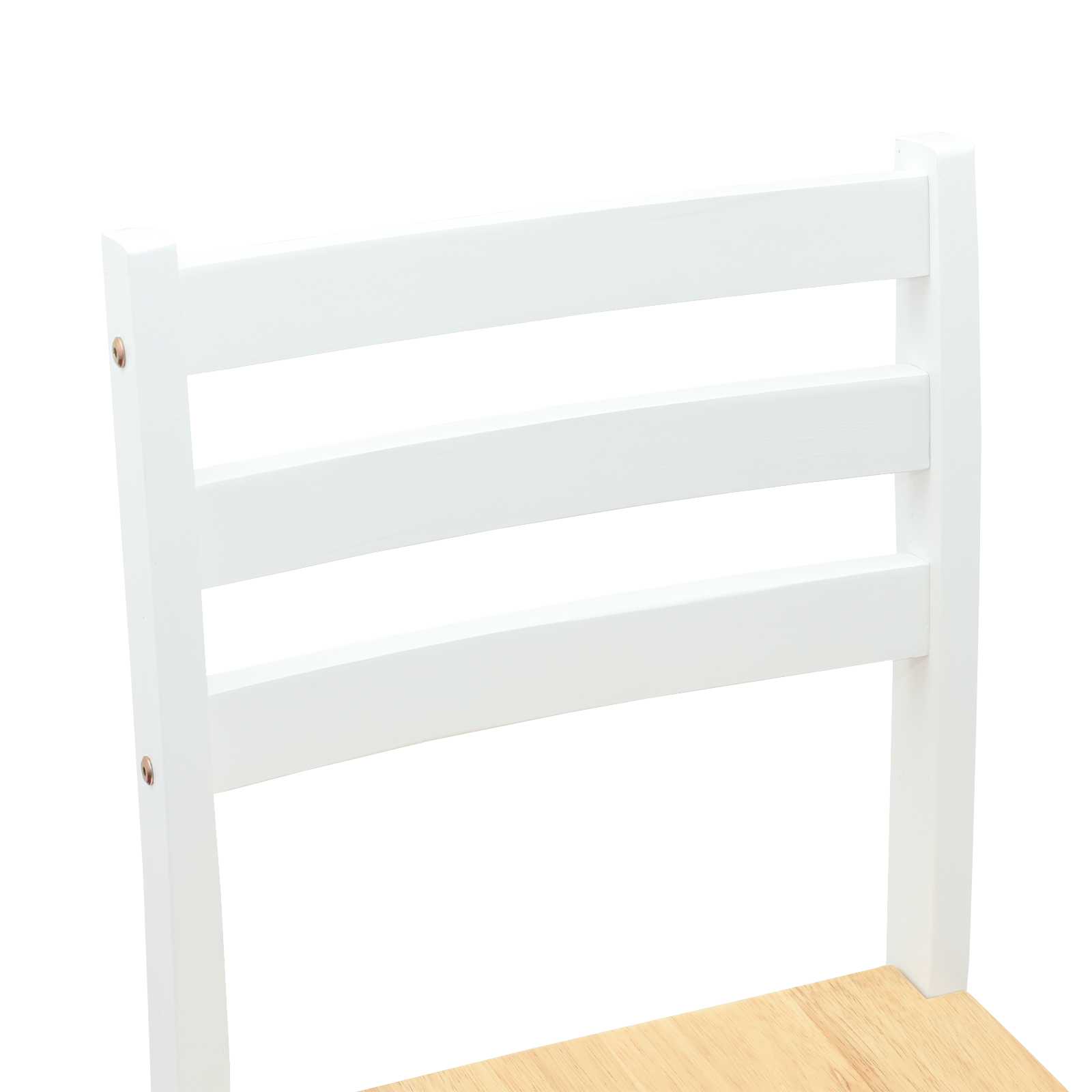 Sedie da pranzo 2 pcs Legno di gomma solido Bianco | homemem39