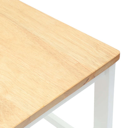 Sedie da pranzo 2 pcs Legno di gomma solido Bianco | homemem39