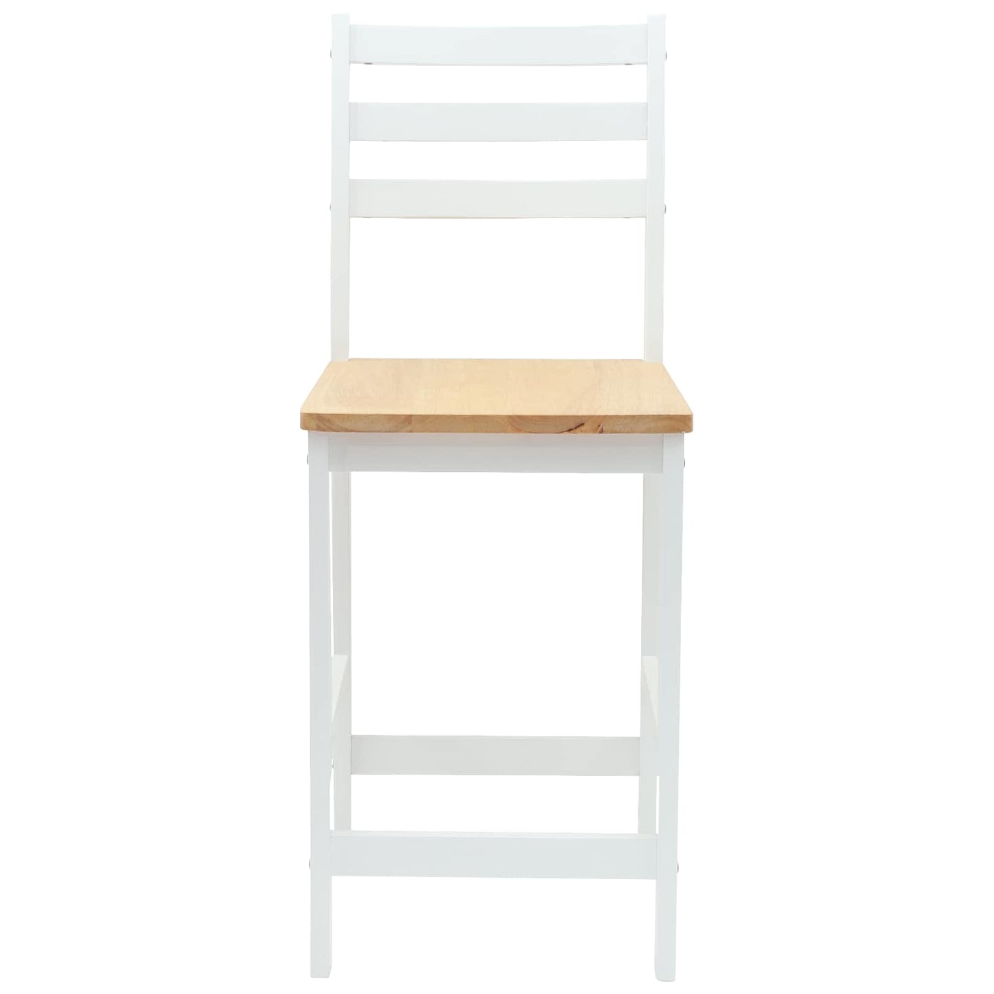 Sedie da pranzo 2 pcs Legno di gomma solido Bianco | homemem39