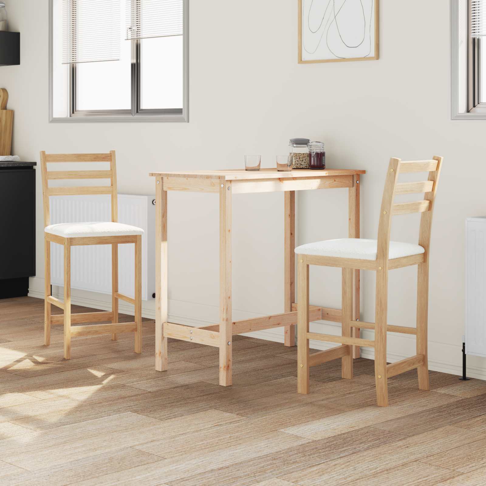 Sedie da pranzo 2 pcs Naturale 40 x 47,5 x 99,5 cm | homemem39