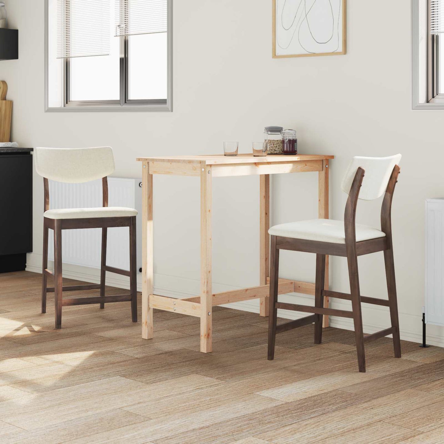 Sedie da pranzo 2 pcs Marrone Chiaro 48 x 49 x 95 cm | homemem39