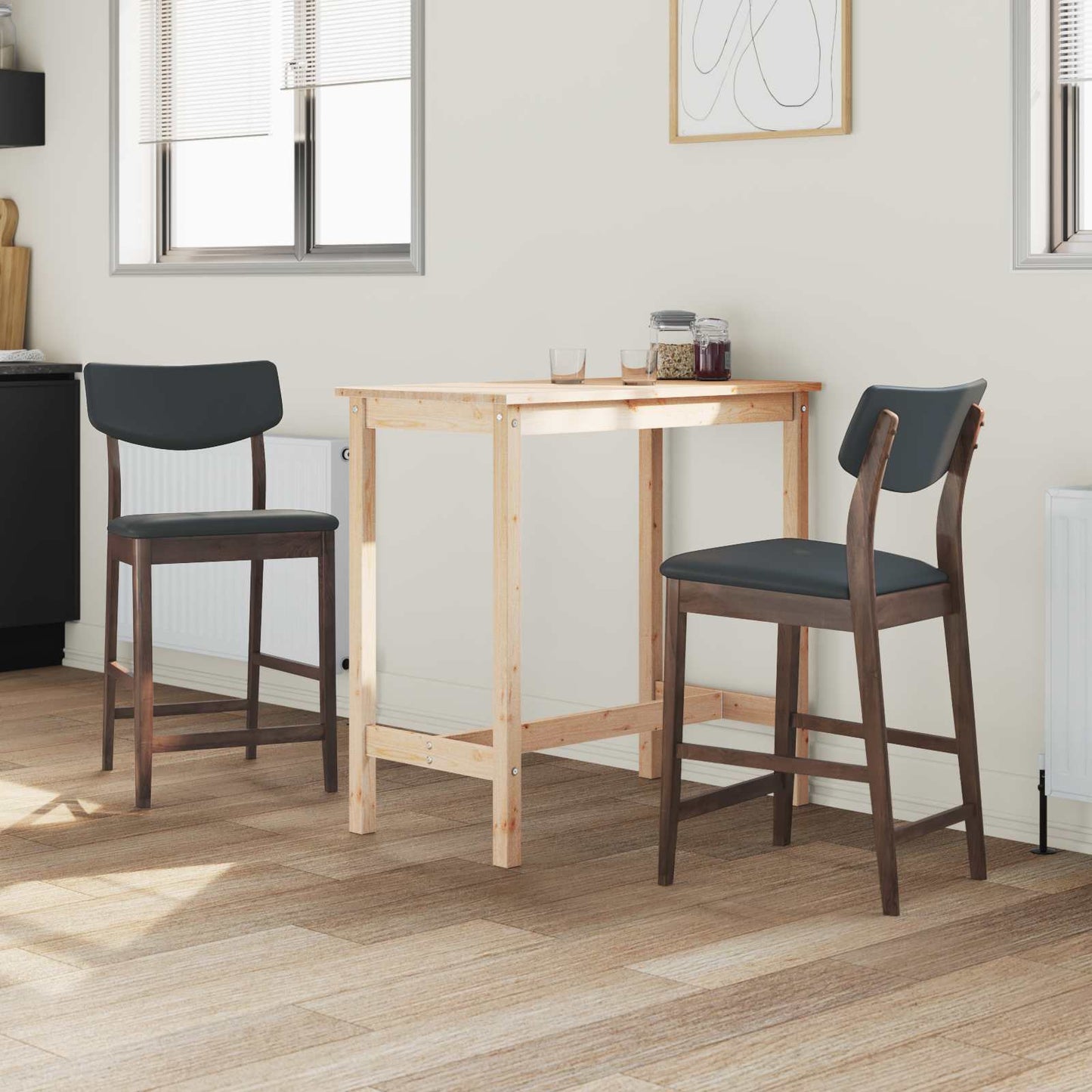 Sedie da pranzo 2 pcs Marrone Chiaro 48 x 49 x 95 cm | homemem39