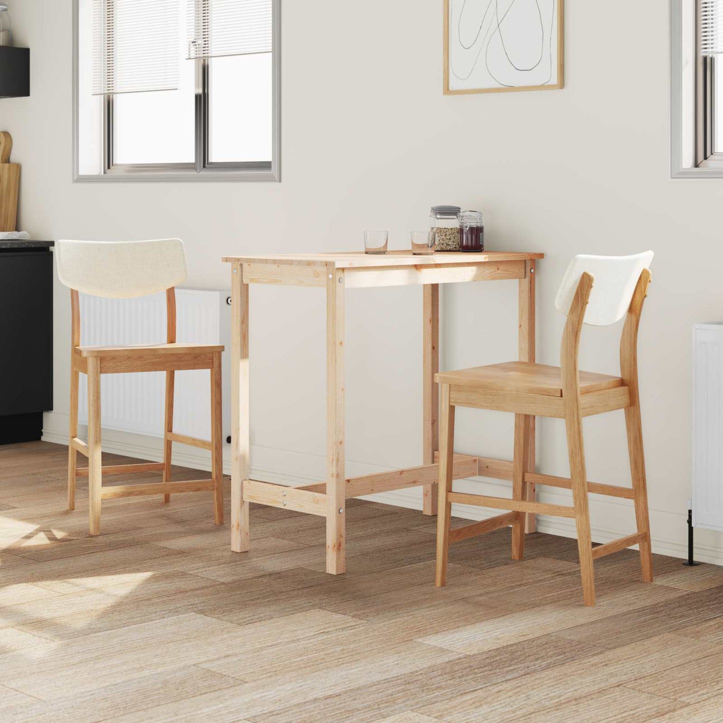 Sedie da pranzo 2 pcs Naturale 48 x 49 x 95 cm | homemem39