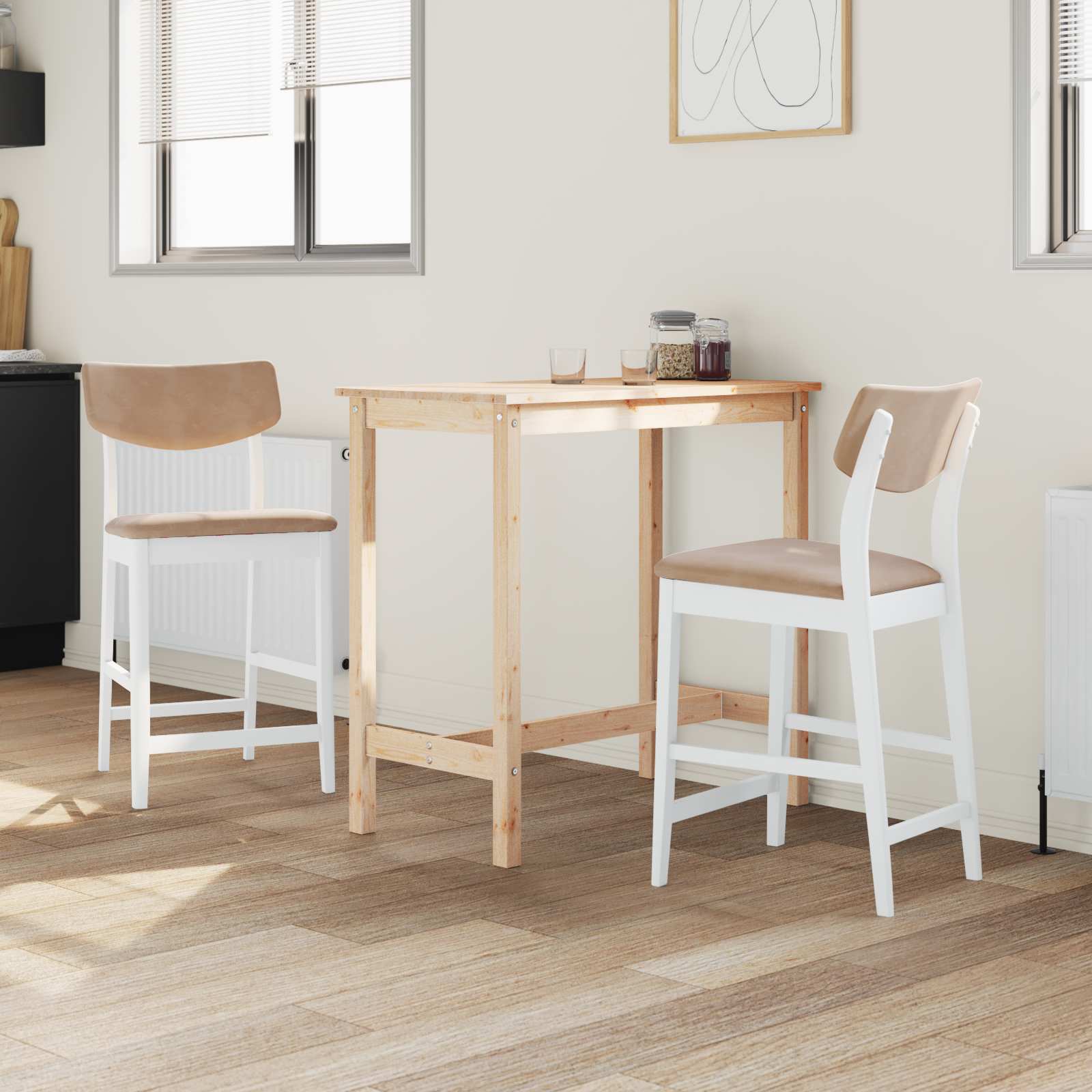 Sedie da pranzo 2 pcs Bianco 48 x 49 x 95 cm | homemem39