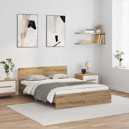 Struttura del letto Rovere artigianale 120 x 190 cm | homemem39