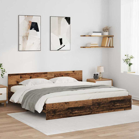 Struttura del letto con testiera Legno vecchio 180 x 200 cm | homemem39