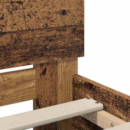 Struttura del letto con testiera Legno vecchio 200 x 200 cm