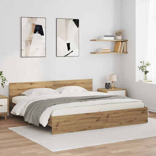 Struttura del letto Rovere artigianale 200 x 200 cm | homemem39