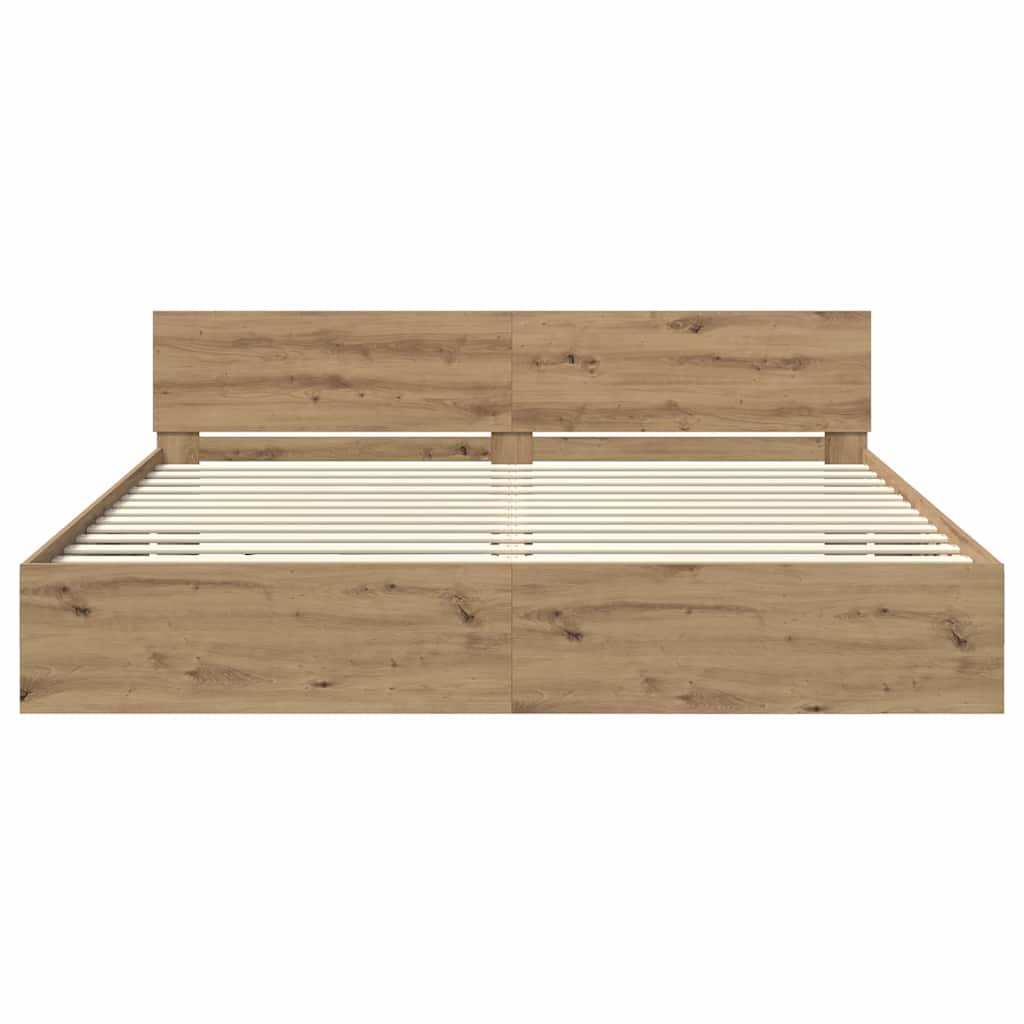 Struttura del letto Rovere artigianale 200 x 200 cm