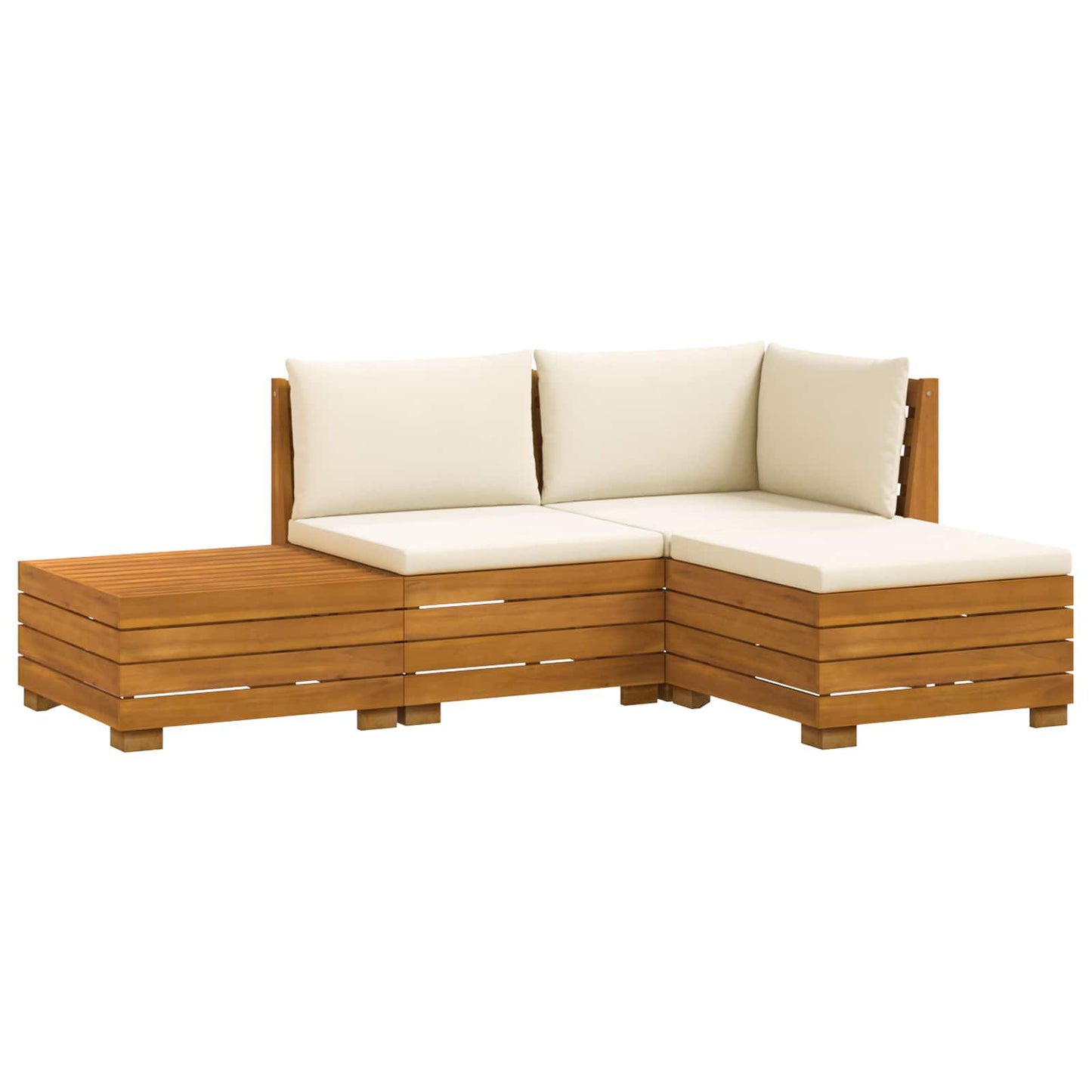 Set di divani da esterno con cuscino 4 Pezzo Marrone | homemem39
