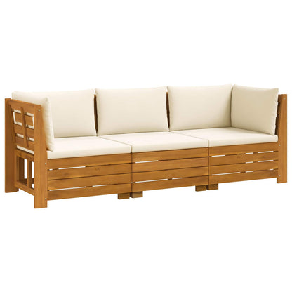 Set di divani da esterno con cuscino 3 Pezzo Marrone | homemem39