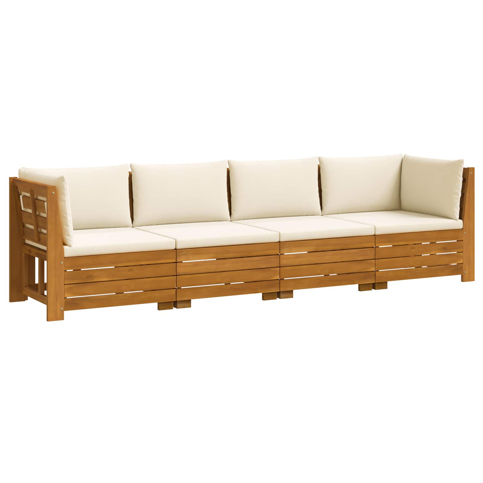 Set di divani da esterno con cuscino 4 Pezzo Marrone | homemem39