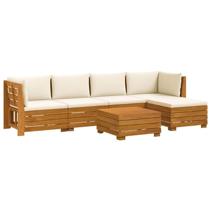 Set di divani da esterno con cuscino 6 Pezzo Marrone | homemem39