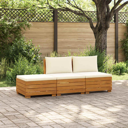 11 pz Set di divani da esterno Legno di Acacia Massello Marrone