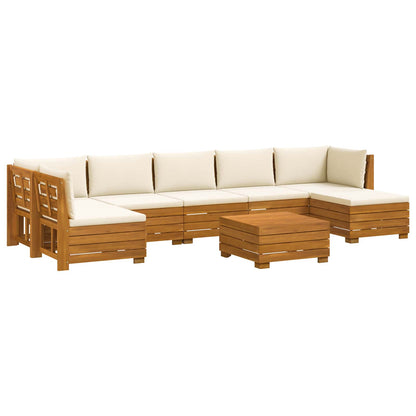 Set di divani da esterno con cuscino 8 Pezzo Marrone | homemem39