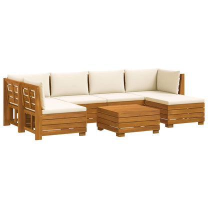 Set di divani da esterno con cuscino 7 Pezzo Marrone | homemem39