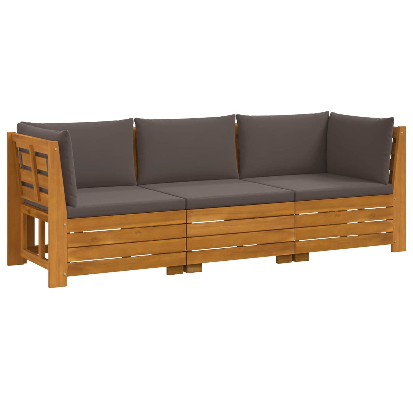Set di divani da esterno con cuscino 3 Pezzo Marrone | homemem39