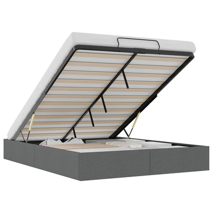 Letto ottomano Grigio Scuro 153 x 203 cm Tessuto | homemem39