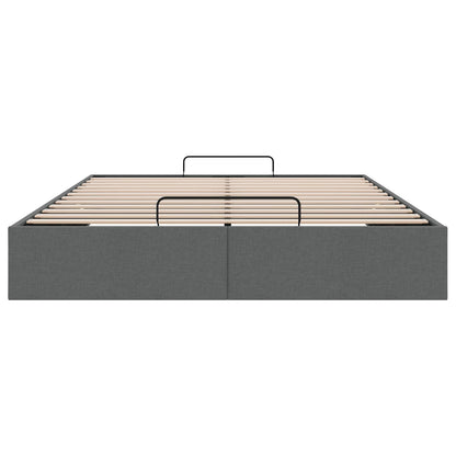 Letto ottomano Grigio Scuro 153 x 203 cm Tessuto | homemem39