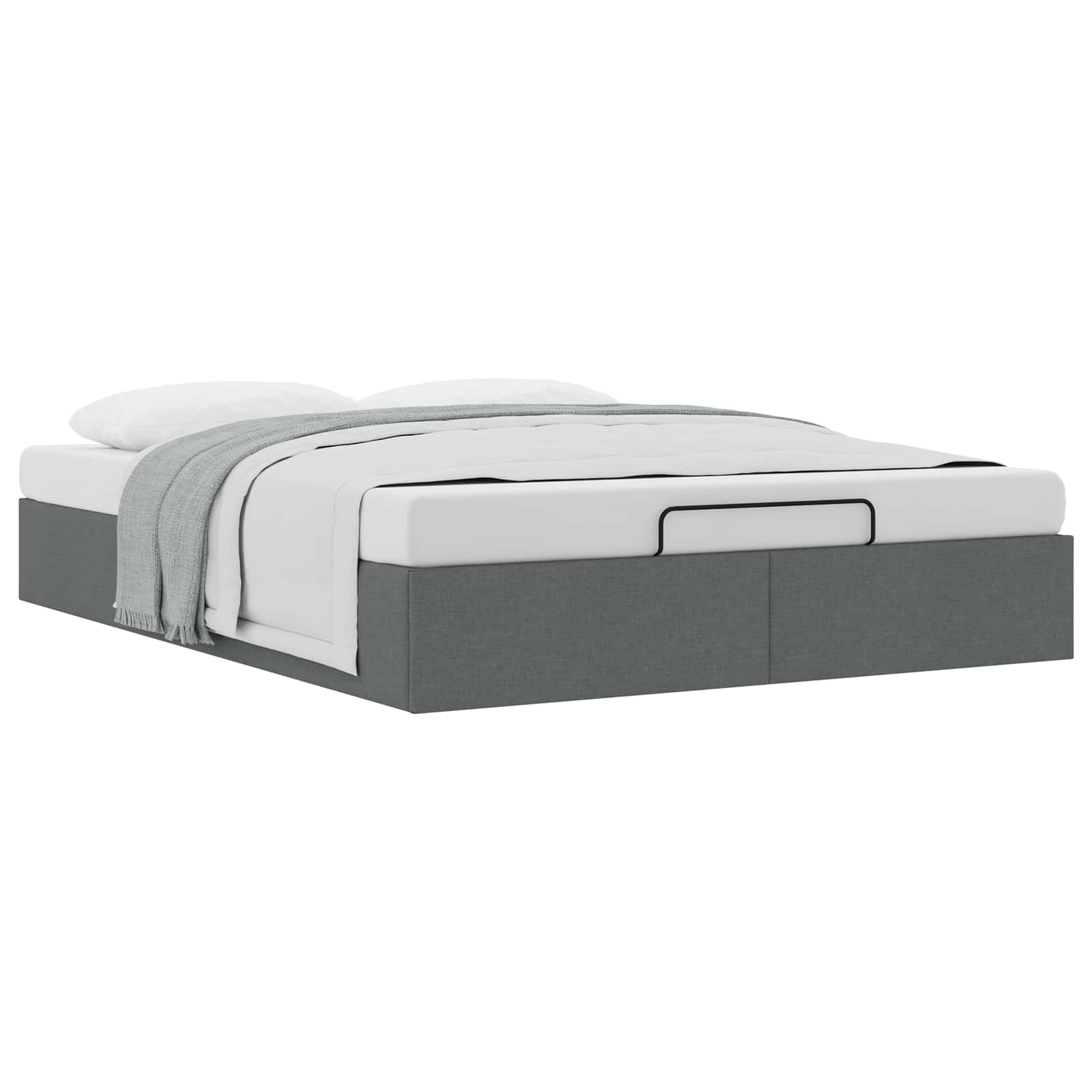 Letto ottomano Grigio Scuro 153 x 203 cm Tessuto | homemem39