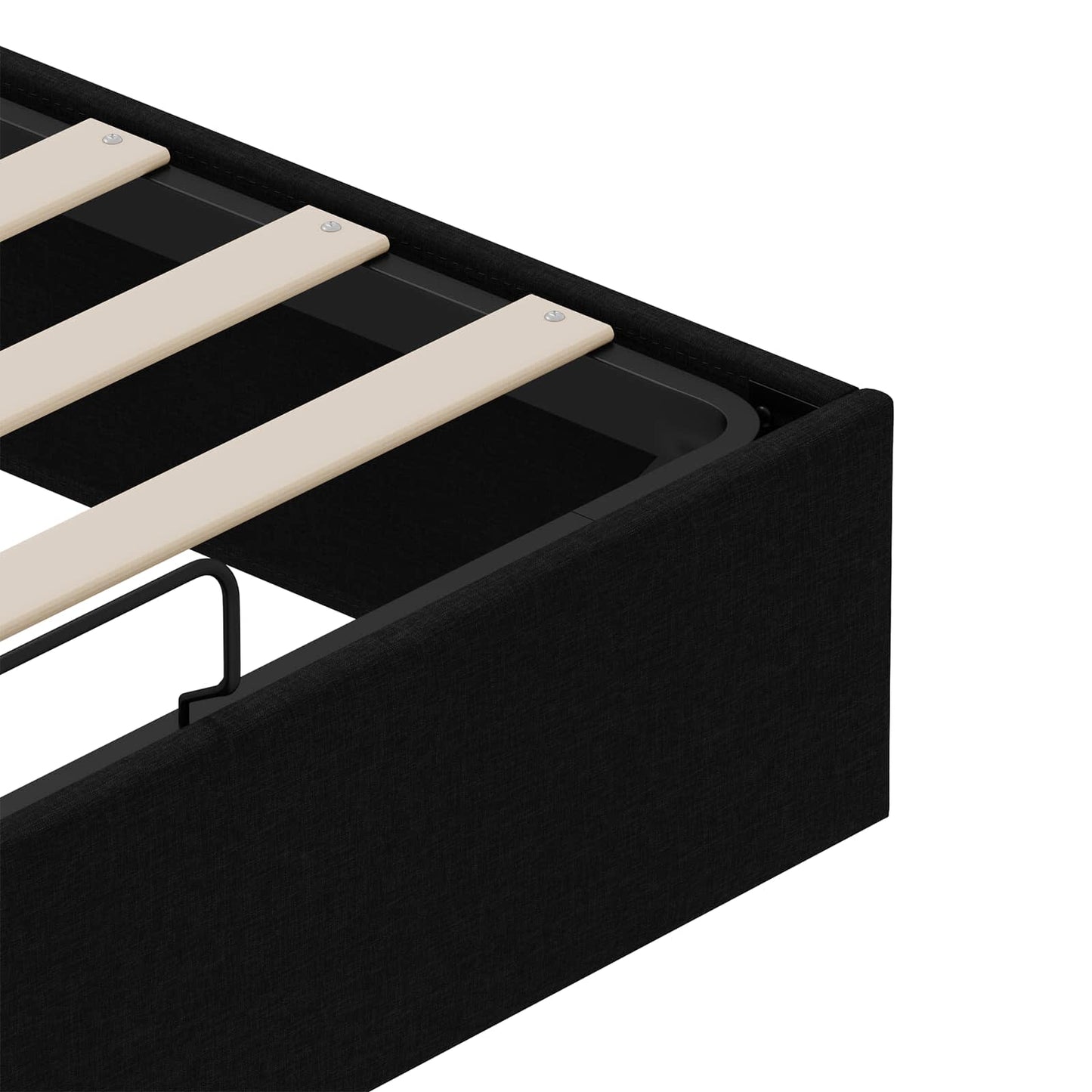 Letto ottomano Nero 153 x 203 cm Tessuto | homemem39