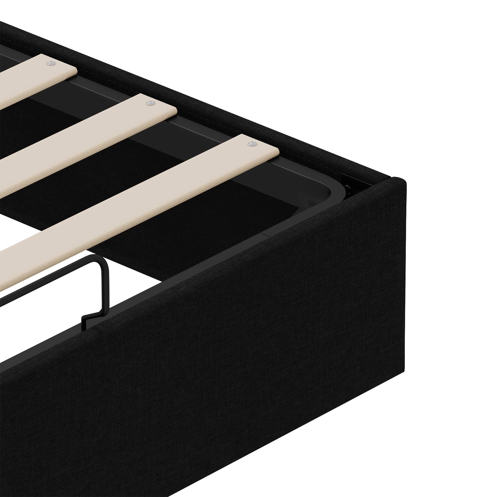 Letto ottomano Nero 153 x 203 cm Tessuto | homemem39