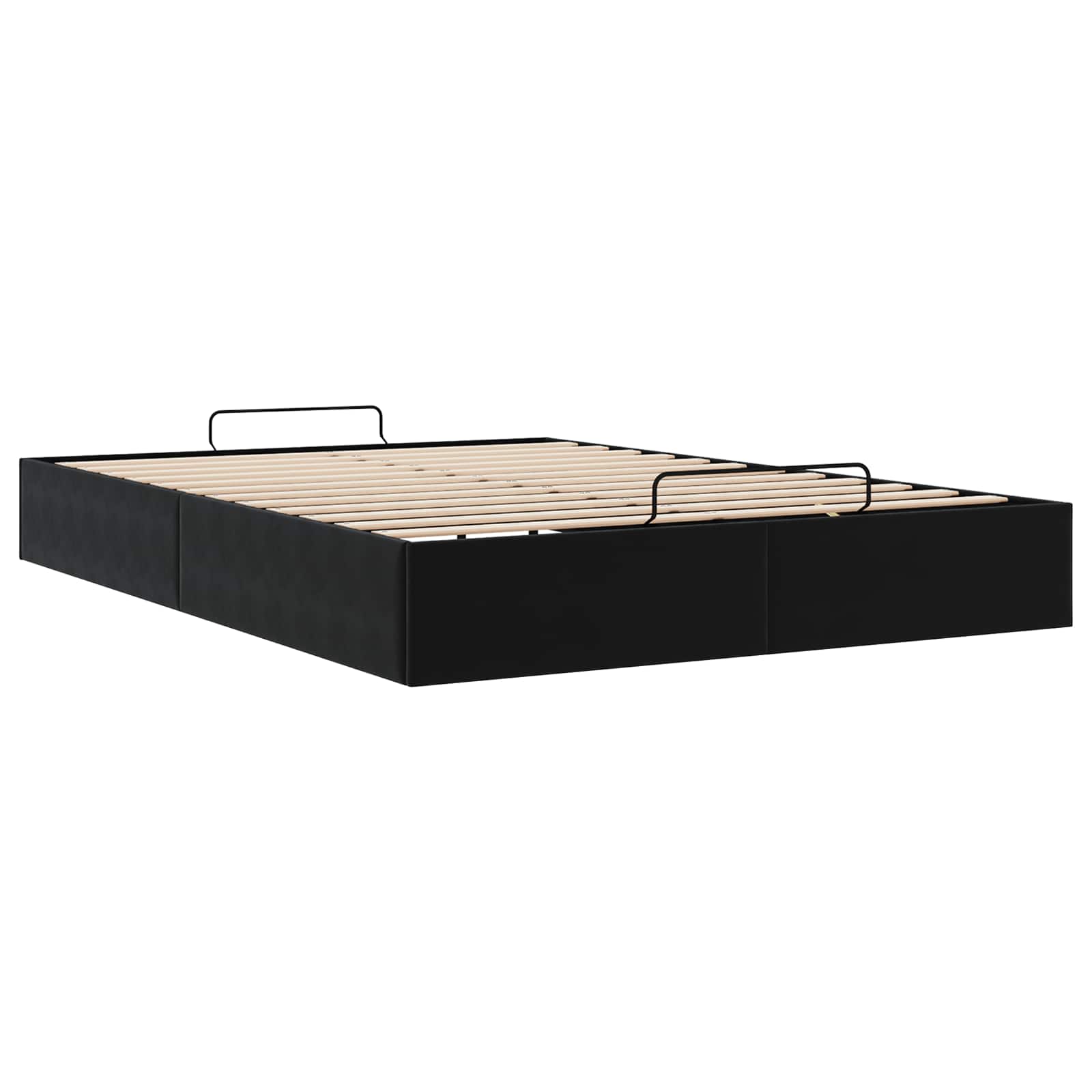 Letto ottomano Nero 153 x 203 cm Velluto | homemem39