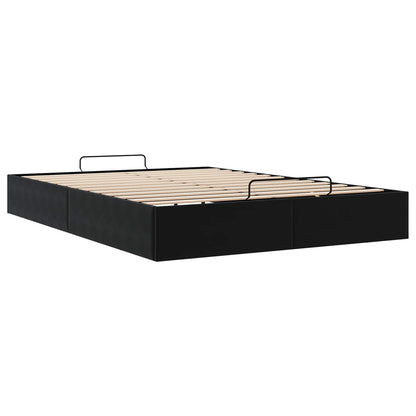Letto ottomano Nero 153 x 203 cm Velluto | homemem39